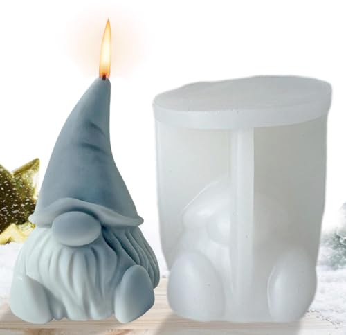 tomte silikonform jul, silikonformar gjutformar för betong, silikonform tomte, ansiktslös jultomte silikonformar, choklad D-IY dekoration, för tillverkning av