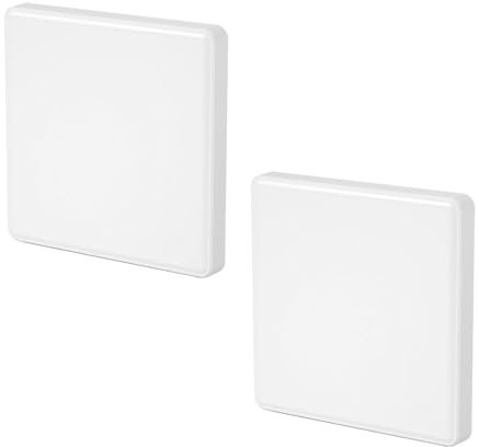 KOZOY Blank Plate Hidden Covers, 2pcs Square Shape Blanking Plate Cover 86 X 86 mm, Flush-Mounted Blind Covers for Unused Sockets or Switches