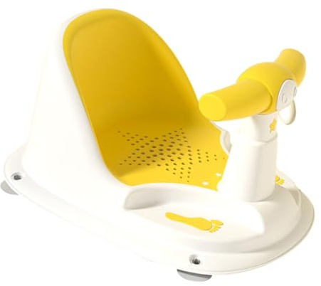 Asiento de Baño para Ñiño de Plástico, Soporte Antideslizante | Recién Nacidos y Bebés, Uso en Baño, Diseño Cómodo, Formato Adaptable para Bañera