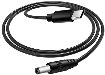 Panlouting USB-C DC a DC 9V / 3A Cavo Convertitore di Tensione | 1 Metro | DC 5,5 * 2,5mm (compatibile con 5,5 * 2,1mm) | Per Caricabatterie PD, Ventilatore, Luce LED, Router, Altoparlanti, CCTV