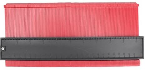 WENJION Konturenlehre 14cm Rot, Profil Schablone Werkzeug für exakte Formübertragung, Multifunktionales Contour Gauge Profil Messwerkzeug für Holzarbeiten Fliesen Laminat Metall Rundungen