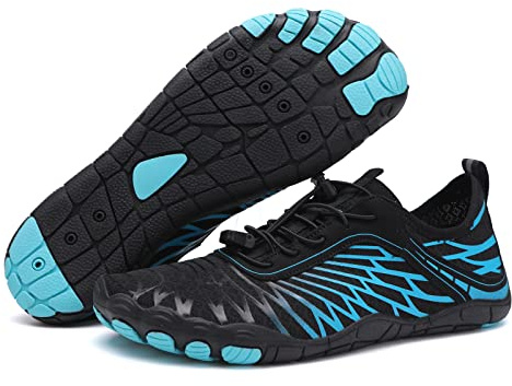 RUFONE Hike Barefoot Shoes for Women Men Breathable & Non-Slip Athletic Footwear Wide Toe Water Shoes,Designed for Walking,Running&Swimming Blue