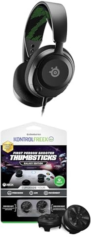 SteelSeries Arctis Nova 1X Xbox Series X/S Gaming Headset - Hi-Fi Drivers - 360° Spatial Audio + KontrolFreek FPS Freek Galaxy Black for Xbox One and Xbox Series X Controller - Performance Thumbsticks