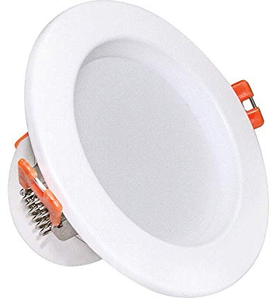 Foco empotrable LED Moderno de bajo Consumo, Foco empotrable de Aluminio Blanco, lámparas LED de Techo Planas, Luces de Techo con Panel de Rejilla Integrado