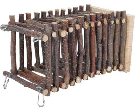 PENIKOKO Rabbit Feeder aus Robustem Apfelholz Stabiles Futtergestell mit Tiefem Korb für Kaninchen Meerschweinchen und Kleine Nager Platzsparend Langlebig und Kippsicher für Saubere