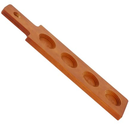 CIYODO Soporte de Vasos de Madera con Huecos para Cerveza y Vino Posavasos Elegante y Funcional para Bar Hotel Cocina y Restaurante Organizador Reutilizable para Bebidas y Accesorios de