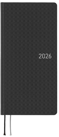 Hobonichi Techo 2026 Spring Weeks – Paper Series: Black Gingham (Japanese, Tall & Slim, April Start)