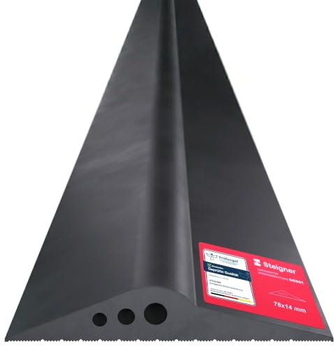 STEIGNER Garagentor Dichtung 2m aus EPDM 14mm x 78mm SGD01 - Schwellendichtung Garage, Garagentordichtung für alle Torarten - Zugluftstopper, Wasserbarriere, Kälteschutz