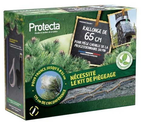Protecta® Rallonge pour Piège à Chenilles Processionnaires du Pin 65 cm – Système Double Mousse – Compatible Procerex Collier – Réutilisable – Sans Insecticide