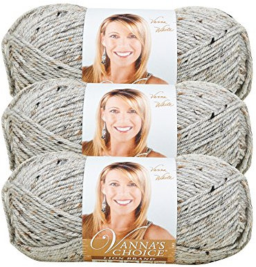 Lion Brand Yarn Garn, Grauer Marmor, 100% Acryl