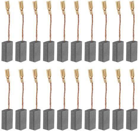 Kohlebürsten Kohlestifte, 20 Stücke Austauschbare Große Leitfähige Kohlestifte für Elektromotor Bohrhammer Bohrer Winkelschleifer 100 5 × 8 × 16mm Motorkohlen