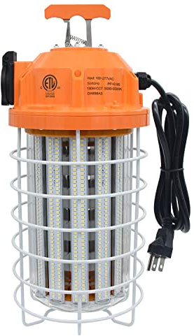 NS 150W LED Temporary Work Light Fixture,5,000K 24250 Lumen Daylight White,IP64 Dust & Waterproof,Portable Hanging Construction Lighting for Jobsite Indoor Outdoor Workshop Location