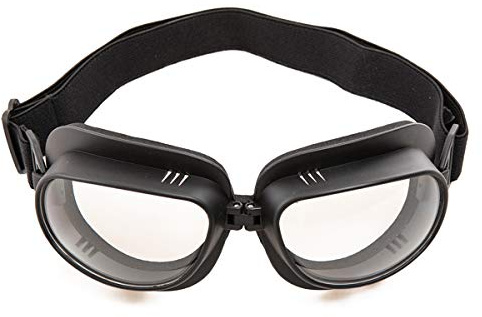 evomosa Vintage Motorradbrille Motorräder Brille für Motocross Offroad ATV Pilotenbrille Sportbrille Snowboard Fahrräder Brille (Schwarze B)