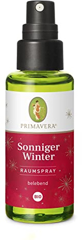PRIMAVERA Raumspray Sonniger Winter 50 ml Vegan - hell, warm, waldig - Raumduft Spray, Airspray, Aromatherapie