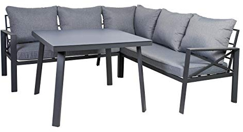 greemotion Lounge-Set Amsterdam aus Stahl für 5 Personen, 4-teilig