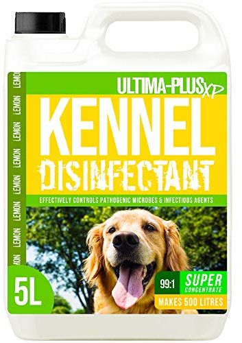 ULTIMA-PLUS XP Kennel Kleen - Concentrated Formula Kennel Cleaner, Disinfectant, Sanitiser & Deodoriser, For use in Kennels, Catteries, Hatches and More, Lemon Fragrance, 5L
