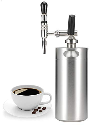 Nitro Cold Brew Coffee Maker Assemble Coffee Keg Nitro Coffee Maker Nitro Cold Brew Nitrogen Coffee Keg for Picnic BBQ(3.6L)