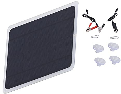 Cuifati Solarpanel-Kit 20W 12V monokristallin, Solarpanel mit Erhaltungsladegerät Krokodilklemme mit Krokodilklemmen-Adapter zum Aufladen von Auto-RV-Boot-Handys