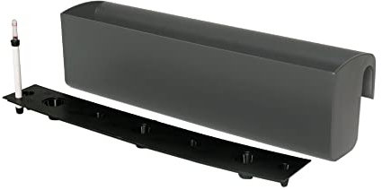 VIVANNO Balkonkasten mit Halterung & Bewässerungssystem BALKONA Classico Dunkelgrau 80 cm lang