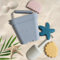 Budhi Budha Soft Silicone Bucket and Spade Beach Set Kids with 3 Molds - Eco Friendly, Safe, Premium 100% Food-Grade Silicone Beach Toys Set Sandcastle Bucket Set - Ideal Play Sand Kit for Kids