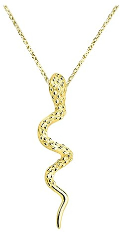Sofia Milani - Damen Halskette 925 Silber - vergoldet/golden - Schlangen Anhänger - N0681