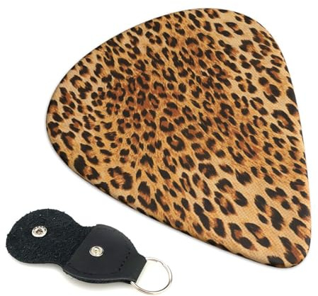 Gitarrenplektren mit Leopardenmuster, 6 Stück, Gitarrenplektrum, akustische E-Gitarre, Plektrum für Bass, E-Akustikgitarren, Ukulele, dünn, mitteldick, Set 0,71 mm