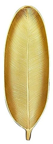 Bandeja de la joyería, la Hoja de Metal de Oro Bandeja Decorativa de Metal joyería Plato de Oro en Forma de Hoja de Almacenamiento de joyería Bandeja Decorativa baratija para la Boda del Partido