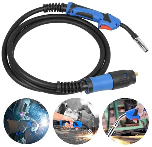 Torcia per Saldatura MIG MB 15AK, Torcia Saldatrice a Filo 4 Metri, Torcia Mig Mag da Saldatura, Connessione Centrale Europea, Torcia Saldatrice a Filo 15 AK