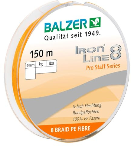 Balzer Iron Line 8-150m geflochtene Schnur zum Spinnfischen