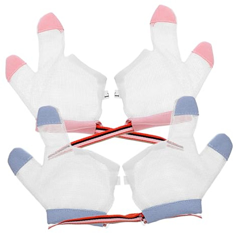 ibasenice 10 Pares De Guantes Para Morder El Anillo Manoplas Herramienta Protector Antisucción Parada De Succión Del Pulgar Para Niños Guantes Para El Pulgar Protector De Dedos Para