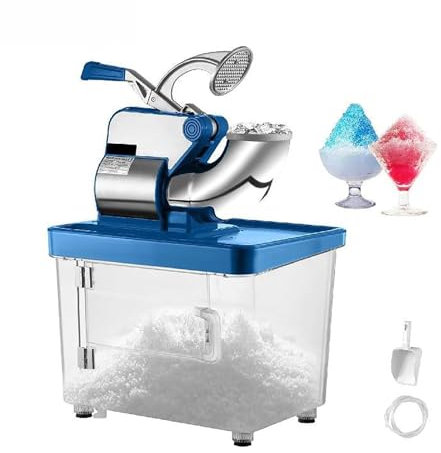STMKB Ice Crusher, Kommerzielle Elektrische Schneekegelmaschine Mit 350 W, 660 Lbs (300 Kg) Zerstoßenes EIS Pro Stunde, 1450 U/min, 9 Gallonen (34 Liter) Fassungsvermögen