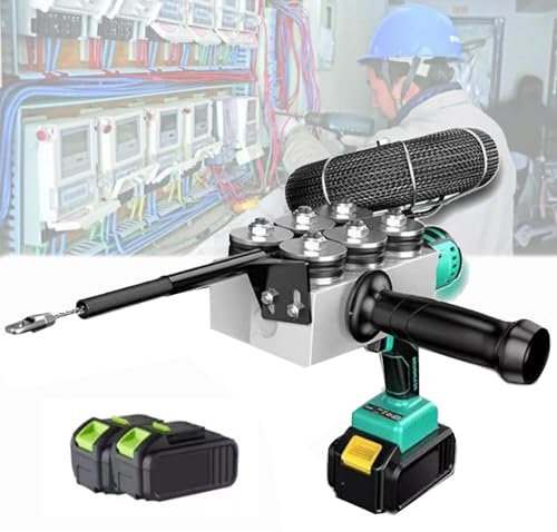 Hydravex Elettricista Che Tira Il Filo Filettatrice Automatica per Tubi Scuri Filettatrice Automatica Filo Scuro Strumento di trazione Elettrico Portatile Filettatura al Litio con luci a LED,3000mAh