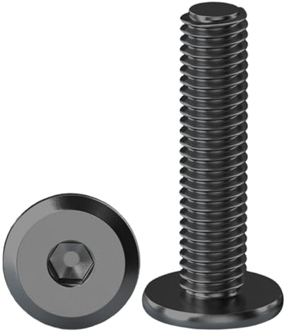 Drenky Vis à Tête Cylindrique Hexagonale M8 X 30 mm - 10 Pièces Boulons en Acier Inoxydable A2 V2A - Noir Avec Six Pans Creux