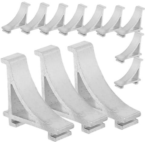 Yardenfun 12pcs Freezer Hook Metal Shelf Clips Refrigerator Support Clamp Hooks for Fridge Freezer Shelf Storage