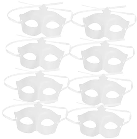 COSMEVIVI 10stücke Cosplay Halbmaske Leere Für Halloween Und Kostümpartys Leicht Und Tragbar Bemalen Und Gestalten