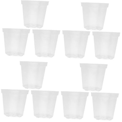 Happyyami 40pièces Pots Transparent avec Drainage pour Orchids Et Succulentes Pots Plastique Clairs pour Jardinage Intérieur Et Extérieur