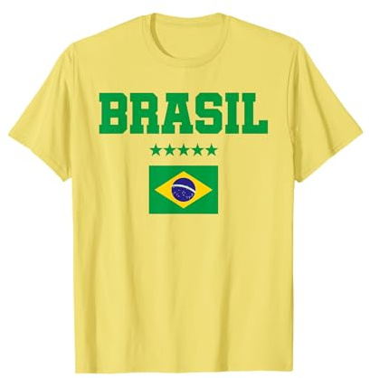 Brasil Camiseta Flag Fan Vintage Samba Brazil Fan Camiseta