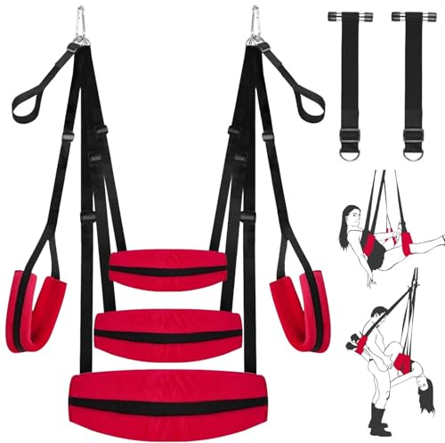 Sex Swing Sex Toys for Couples BDSM Bondage Restraints Sex Slings for Adult Couples with Adjustable Straps Sex Restraint Toys, Included Two Special Straps for Door - Fixing