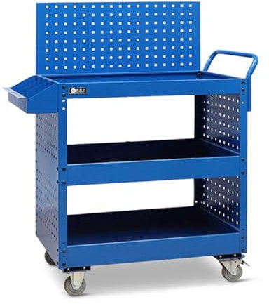 Toolbox Rolling Tool Cart with Drawer, Heavy Duty Storage Organizer Cabinet, Utility Industrial Service Cart with Casters and Locking System Workshop Garage Gift Ideas Tool Storage Box(Blue)