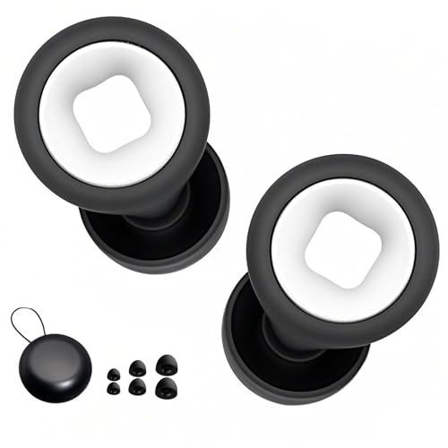 Ohrstöpsel zum Schlafen,mit 8 Ohrstöpseln,Wiederverwendbare Silikon Ohrstöpsel für Schlaf,Konzerte,Arbeit,Motorrad,Studium| mit 45dB Ultra-Comfy Noise Cancelling Ohrstöpsel(Schwarz und Weiß)
