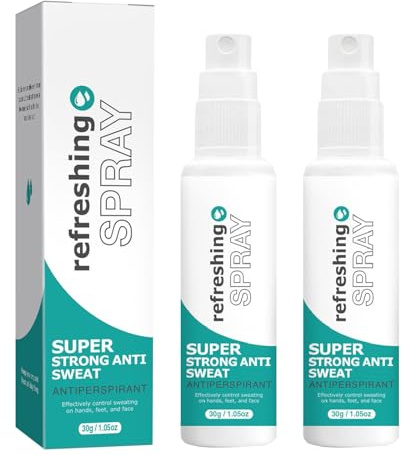 Antiperspirant Deodorant Spray, Refreshing Spray, Strong antiperspirant Hyperhidrosis Treatment, Against Heavy Sweating on the face, Head, Underarm and Body, Antiperspirant Face for Men and Women (2)