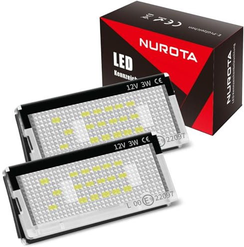 NUROTA Led Kennzeichenbeleuchtung mit E Prüfzeichen - Plug and Play Kennzeichen Beleuchtung Led - Kompatibel mit BMW 3er E46
