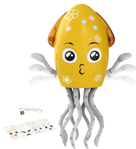 Squid Toy Elektrisk Krypande Octopus | Gungande Robot Med Och Musik Läraktiviteter För Småbarn Pojkar Födelsedagsfest Present