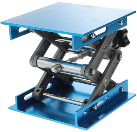 TOBBOMEY Aluminium Hubtisch Hebebühne Manuell Höhenverstellbar Leicht Tragbar Stabile Labor Hebebühne Scherenheber Plattform für Präzises Anheben und Laboranwendungen