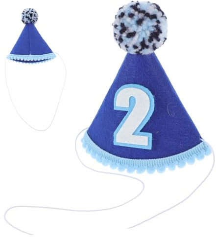 Healifty Gorro Cumpleaños Infantil Azul para Fiesta de Cumpleaños Diseño Cono Decorativo con Cuerda Accesorio para Celebraciones y Fotos Divertidas