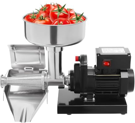 ZXCVBNMQ Fraiseuse de tomates Commerciale Saucier en Acier Inoxydable avec passoire Presse électrique 450W pour Tomate, Fraise, Framboise