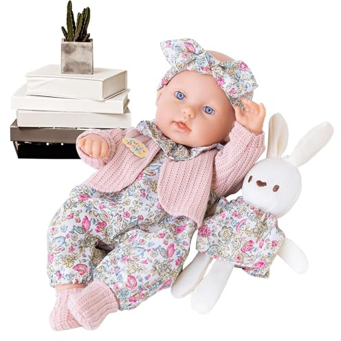 Manolyee Poupées Reborn Bébé, Poupées Bébé Réalistes de 30 Centimètres, Doudou Apaisant pour 3 Ans et Plus Noël Anniversaire Chambre Enfant
