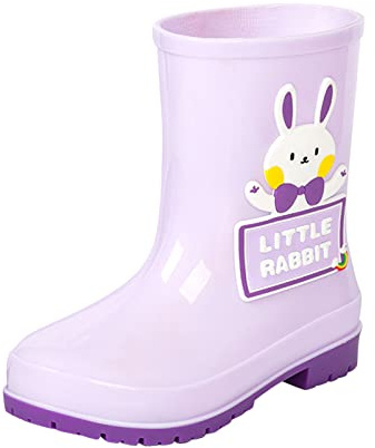 Generico Bottes De Pluie Bébé Imperméable À L'eau Chaussures De Pluie Anti-dérapant Unisexe Bottes D'eau Imperméable Chaussures Enfants Et Garçons Léger Souple Bottes En Caoutchouc Pvc, aubergine, 37