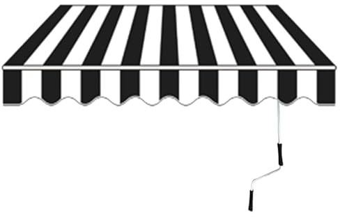Toldo manual retráctil, resistente a los rayos UV, impermeable, para patio, 2 x 1,5 m, 3 x 2,5 m, 4 x 5 x, parasol plegable con manivela, ideal para jardín, balcón, patio y restaurante