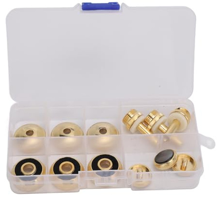 Fafeicy Trompeten-Ventilknopf, Trompeten-Reparatur-Set, Austausch und Reparatur von Fingerknöpfen mit Multifunktionalem, Kompaktem, Stilvollem Metall-Ventil-Fingerknopf für Trompete